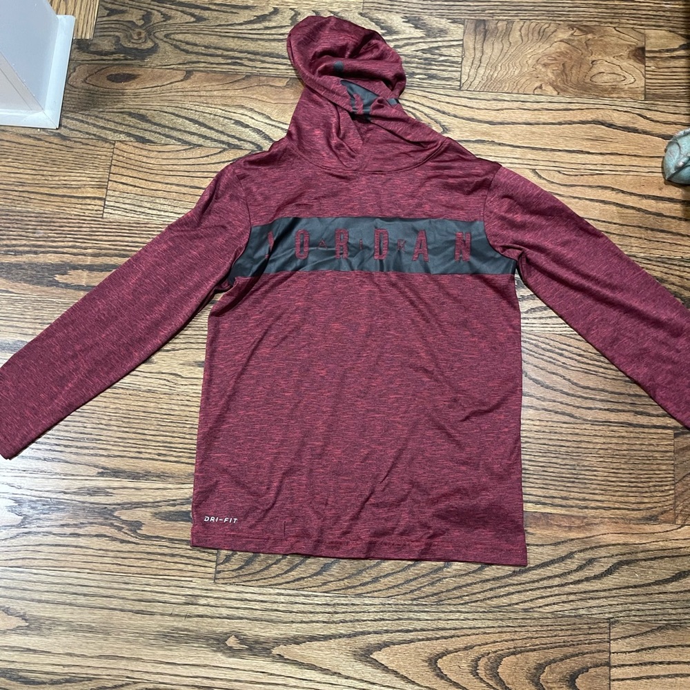 EUC Jordan Dri Fit long sleeve with hood